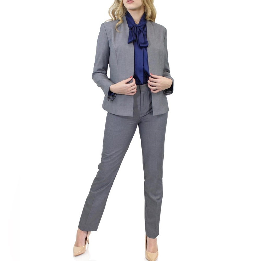 New Marc Defang Gray Tailored Suiting Trousers - 4 US - Picture 3 of 4